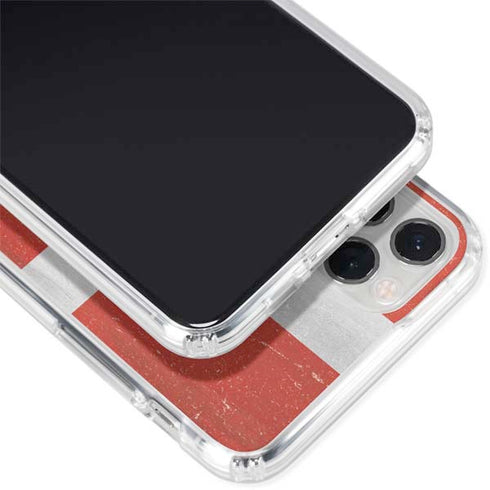 Denmark Flag Distressed iPhone 11 Pro Clear Case